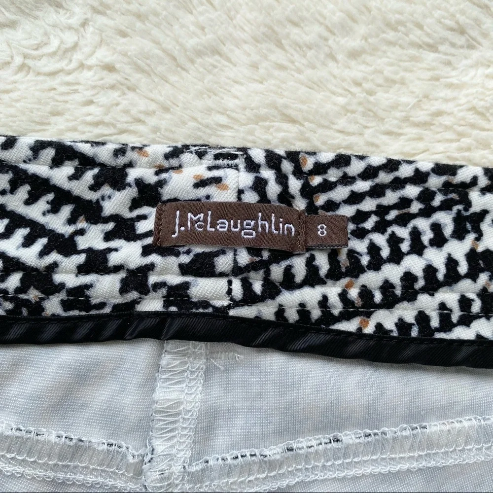 J.McLaughlin Becca houndstooth Glen Plaid leggings pants size 8